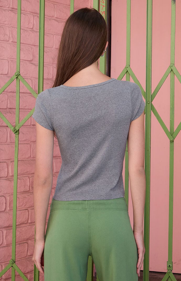 John Galt Gray Ashlyn Short Sleeve Top