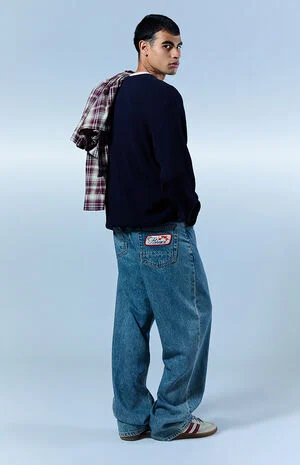 Dylan Baggy Jeans Florence Patch Medium Blue image number 1