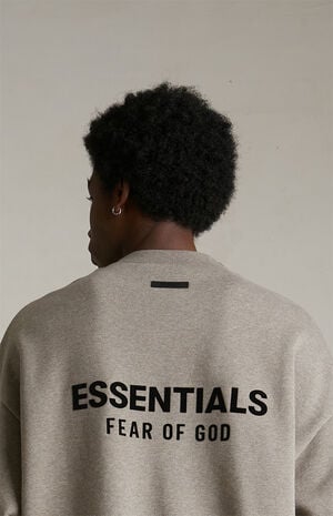 Heather Grey Fleece Crew Neck Sweatshirt image number 5