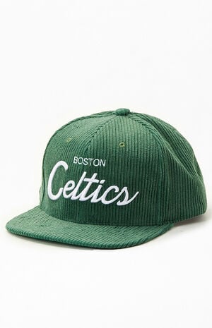 Boston Celtics Corduroy Snapback Hat image number 4