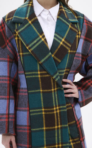 Studio Plaid Trench Coat image number 5