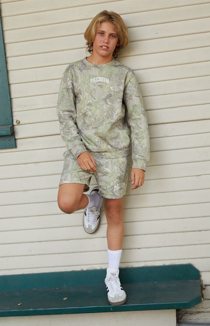 PacSun Kids Camo Crew Neck Sweatshirt PacSun