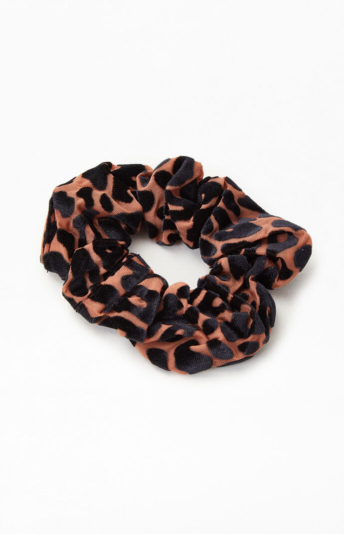 Black Burnout Velvet Scrunchie