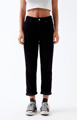 pacsun black corduroy mom jeans