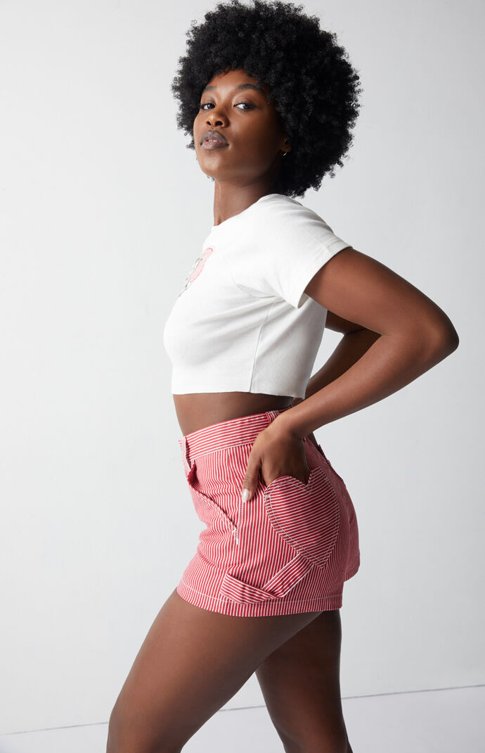 By PacSun Candy Stripe Carpenter Shorts