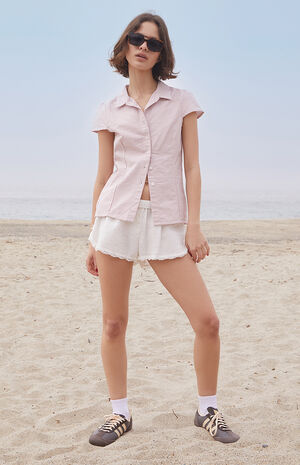 Striped Rue Collared Top image number 4