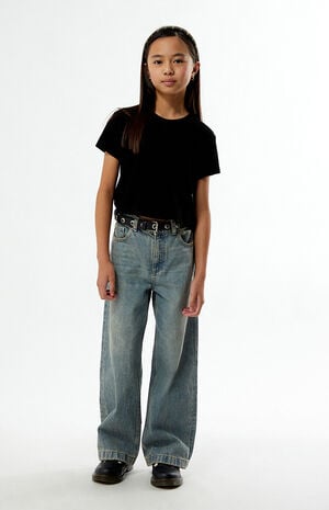 Black Ribbed Skimmer T-Shirt image number 4