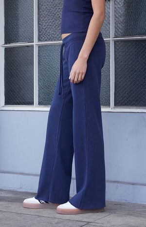 Dark Blue Hilary Soft Baggy Sweatpants image number 3