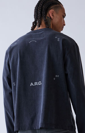 Black Vintage Wash Heavyweight Long Sleeve T-Shirt image number 6