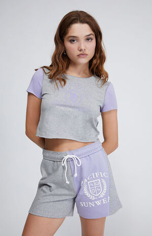 x PacSun Eco Heather Grey Raglan T-Shirt image number 1