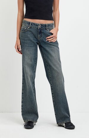 Zoe Low Rise Girlfriend Jeans Dark Blue image number 2