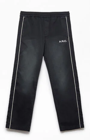 Black Active Vintage Wash Track Pants image number 1