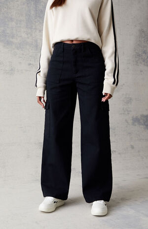 Black Utility Cargo Pants image number 2