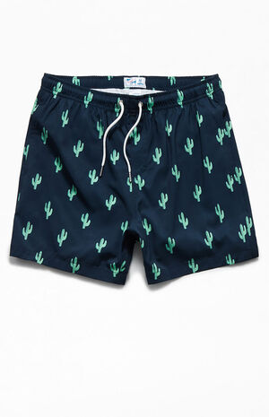 Eco Navy Desert Storm Classic 14" Swim Trunks image number 1