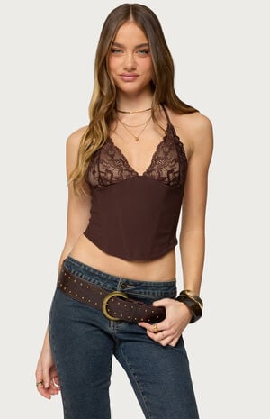 Ghita Lacey Halter Corset image number 1