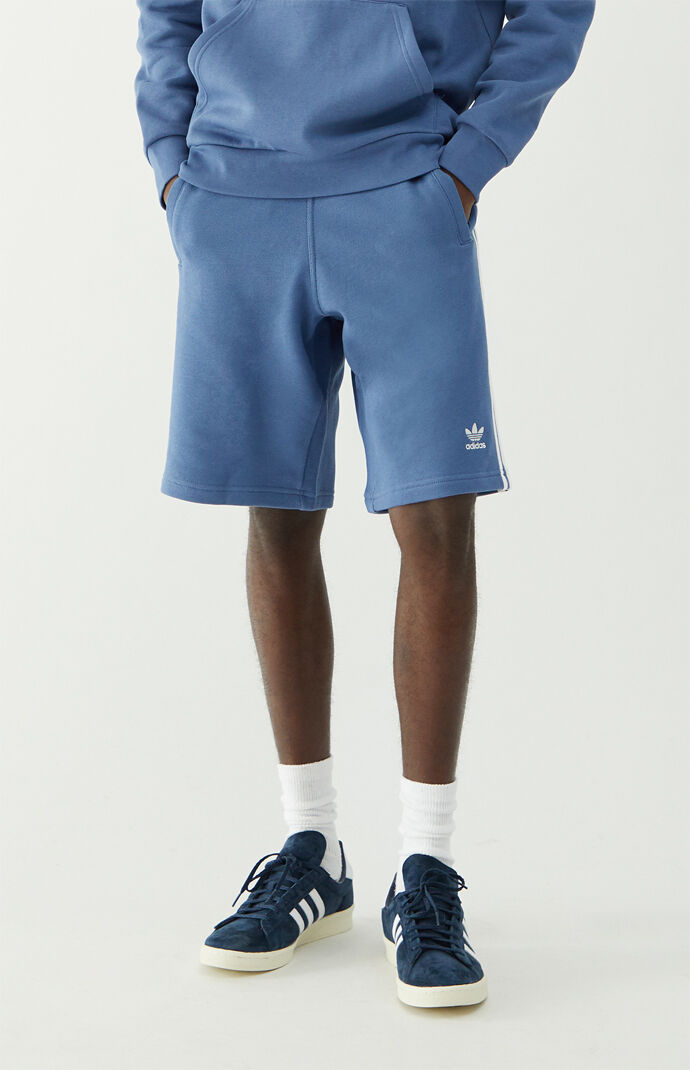 Blue 3-Stripes Sweat Shorts