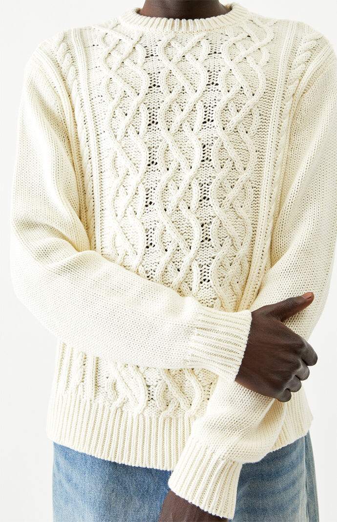 Cable Knit Crew Neck Sweater