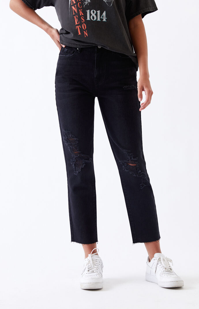 h and m black mom jeans
