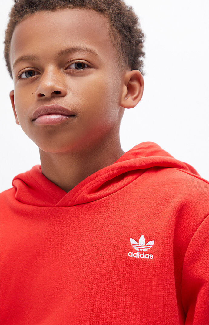 adidas Kids Red Essential Hoodie PacSun
