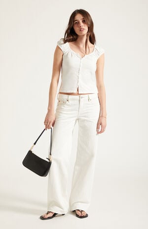 Zoe Low Rise Girlfriend Jeans White image number 6