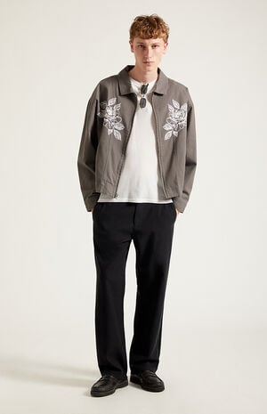 Black Straight Leg Linen Pants image number 6