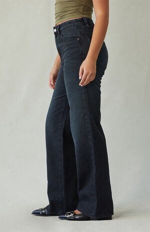 Madison High Waisted Girlfriend Jeans Black image number 3