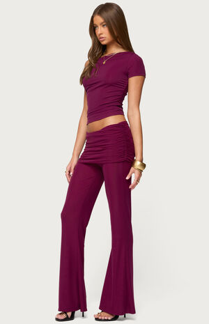 Halli Fold Over Mini Skirt Pants image number 4