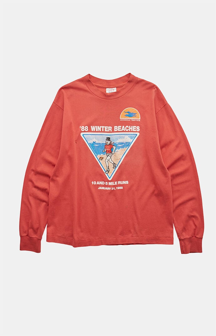 PS VINTAGE 80s Winter Beaches Runs Graphic T-Shirt