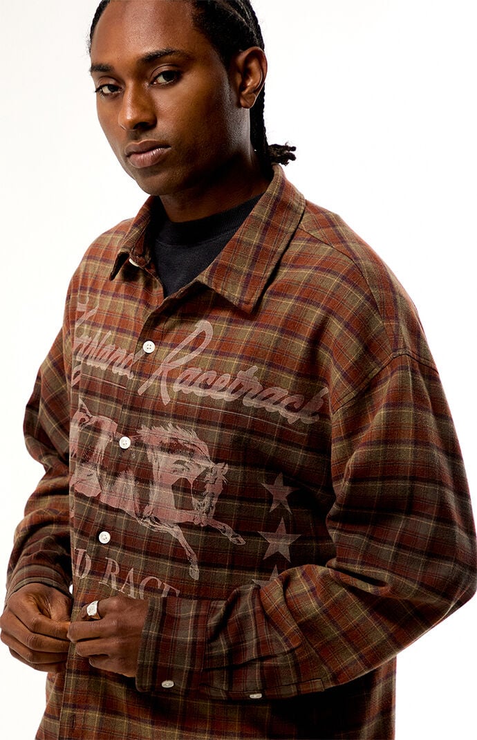 Pacsun Racetrack Flannel Long Sleeve Shirt