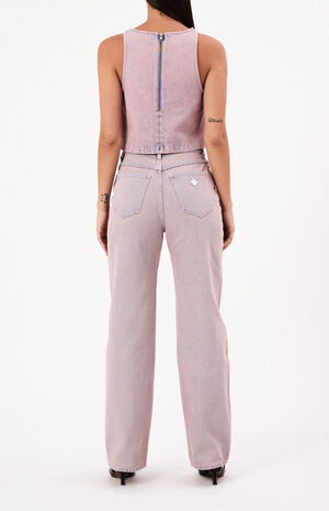 Dirty Pink Carrie High Waisted Baggy Jeans image number 4