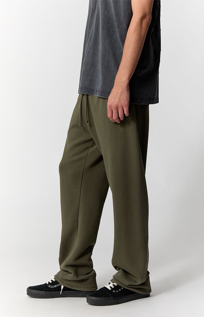Pacsun Olive Johnny Fleece Straight Sweatpants