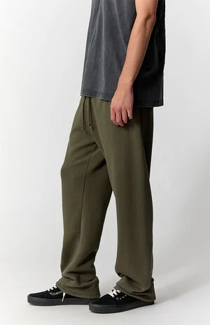Olive Johnny Fleece Straight Sweatpants image number 3