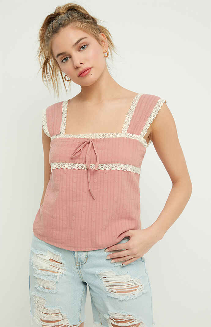 Geranium Lace Top