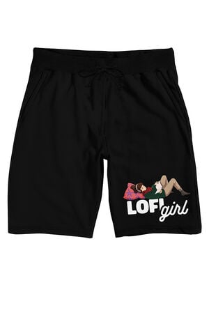 Lofi Girl Lounging Girl Lounge Sweat Shorts image number 1