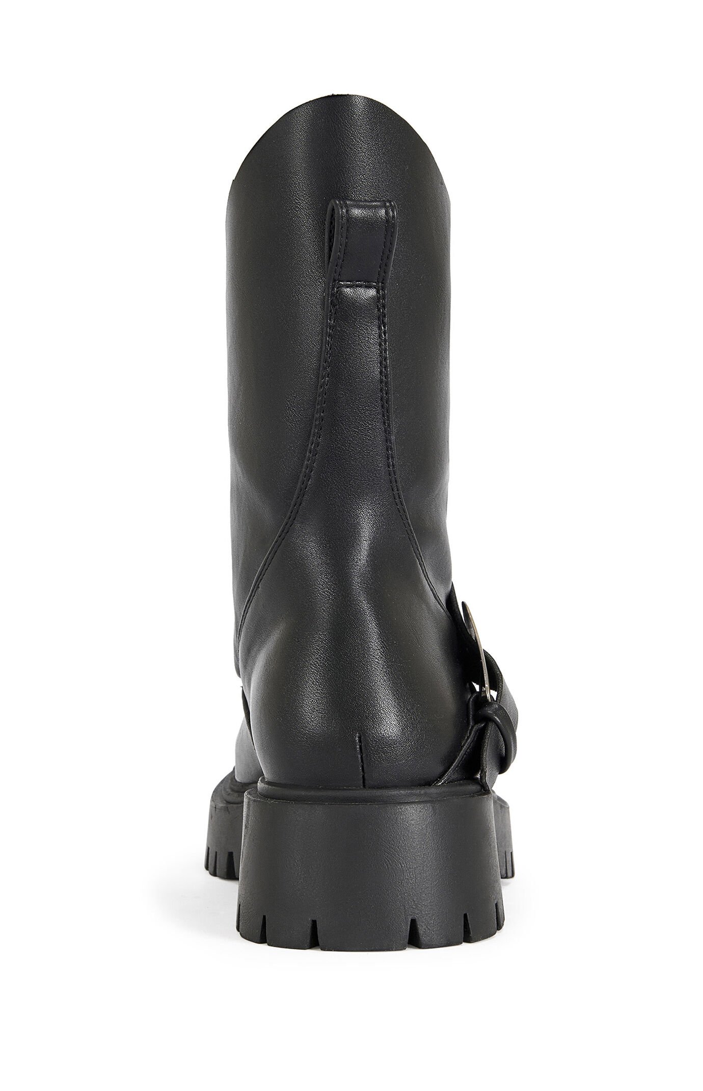 AZALEA WANG Women's Phrixus Faux Leather Asymmetrical Combat Boots