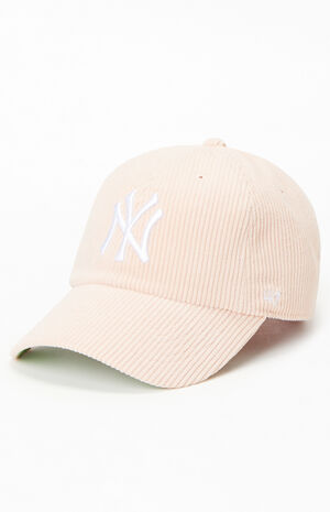 Pink NY Yankees Corduroy Dad Hat image number 4