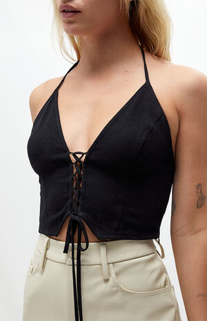 Euphoria Lace-Up Halter Top image number 2