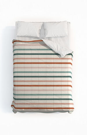 Multicolor Striped Comforter Cotton Full + Pillow Shams Kit image number 1