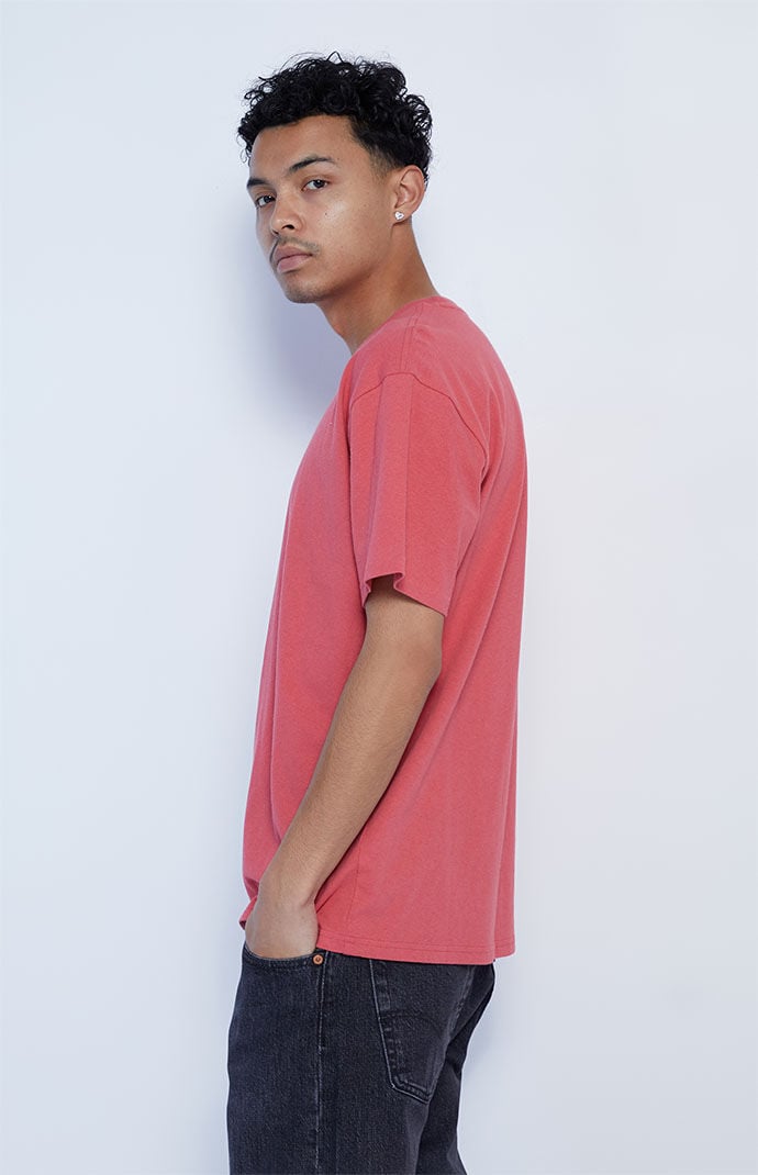 PS Basics Red Regular Solid T Shirt PacSun