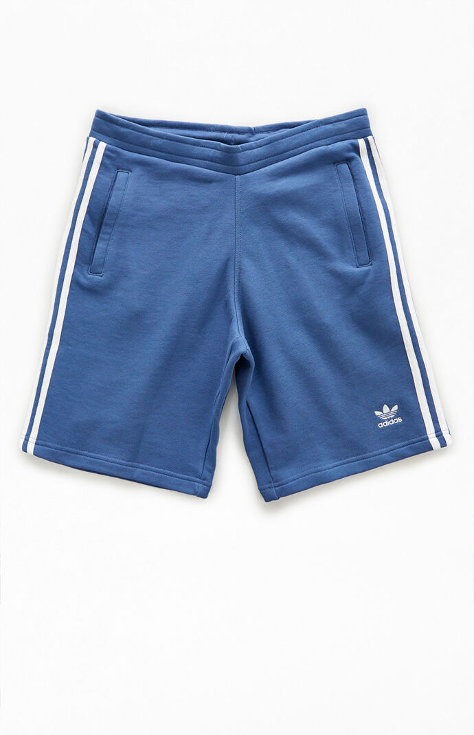 Blue 3-Stripes Sweat Shorts