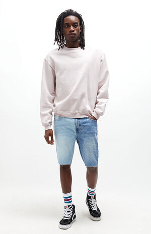 Mike Split Cutoff Denim Shorts image number 6