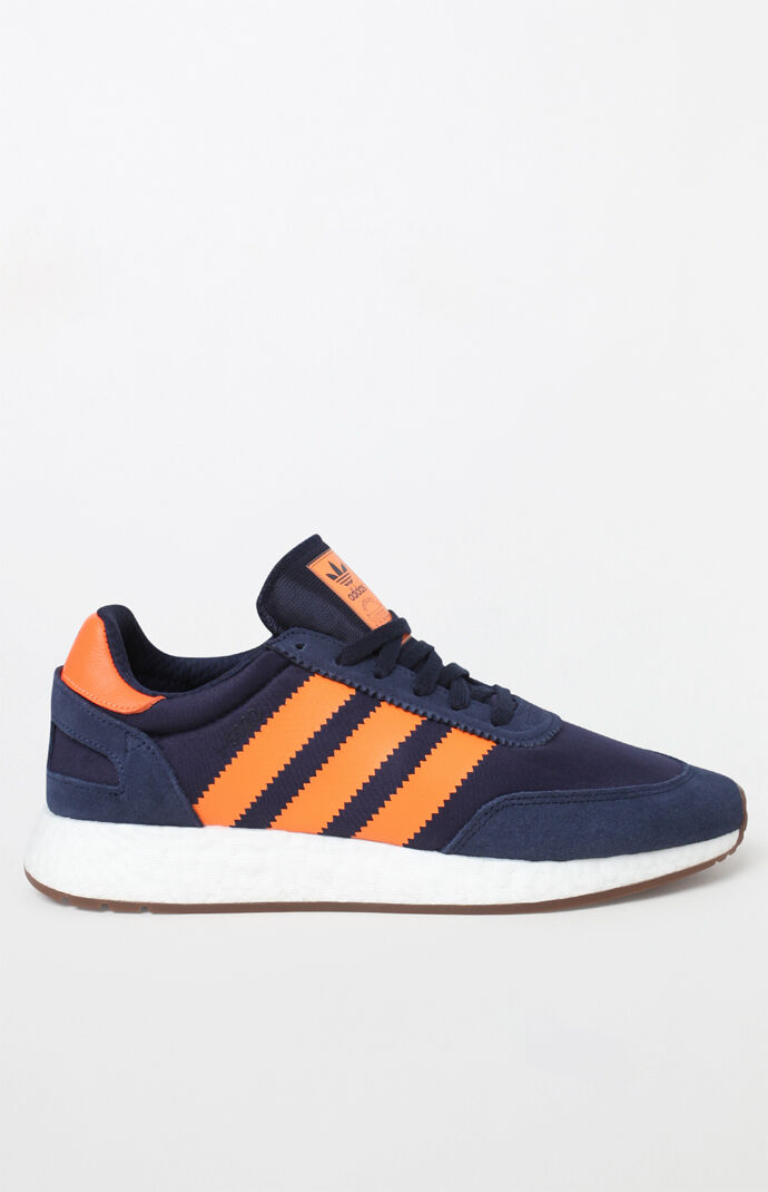 adidas navy blue and orange shoes