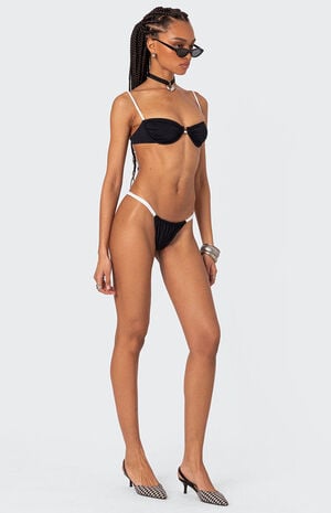 Leanna Contrast High Cut Bikini Bottom image number 1