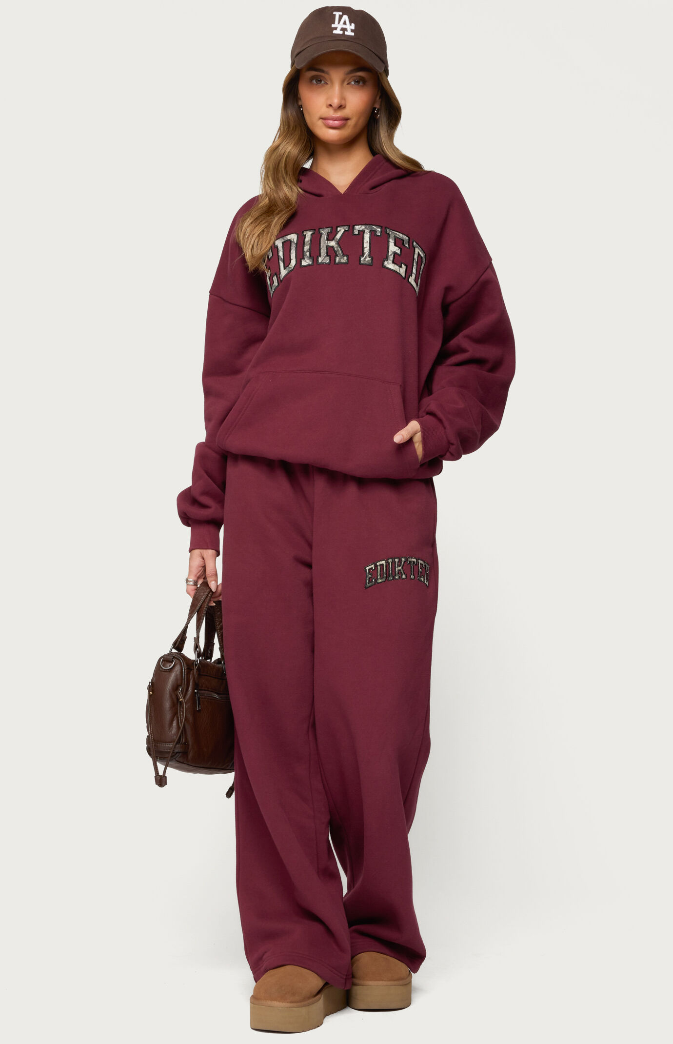 Edikted Camo Crush Oversized Hoodie