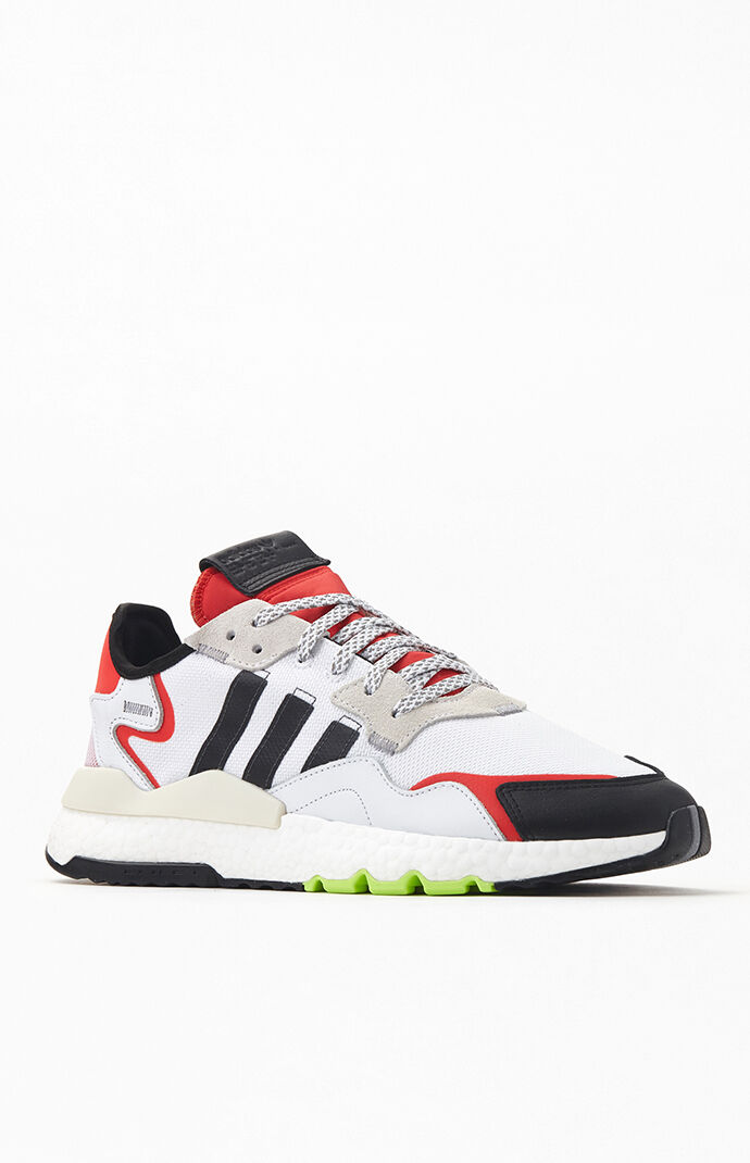adidas white nite jogger shoes