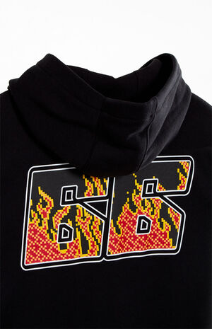 Kids Digi Flames Pullover Hoodie image number 4
