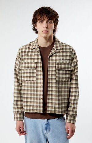 Cropped Plaid Flannel Shacket