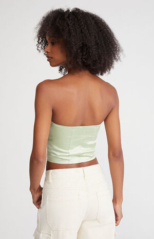 Longline Satin Corset Top image number 4