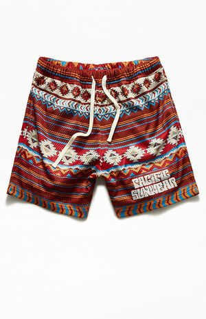 Pacific Sunwear Pattern Mesh Shorts image number 1