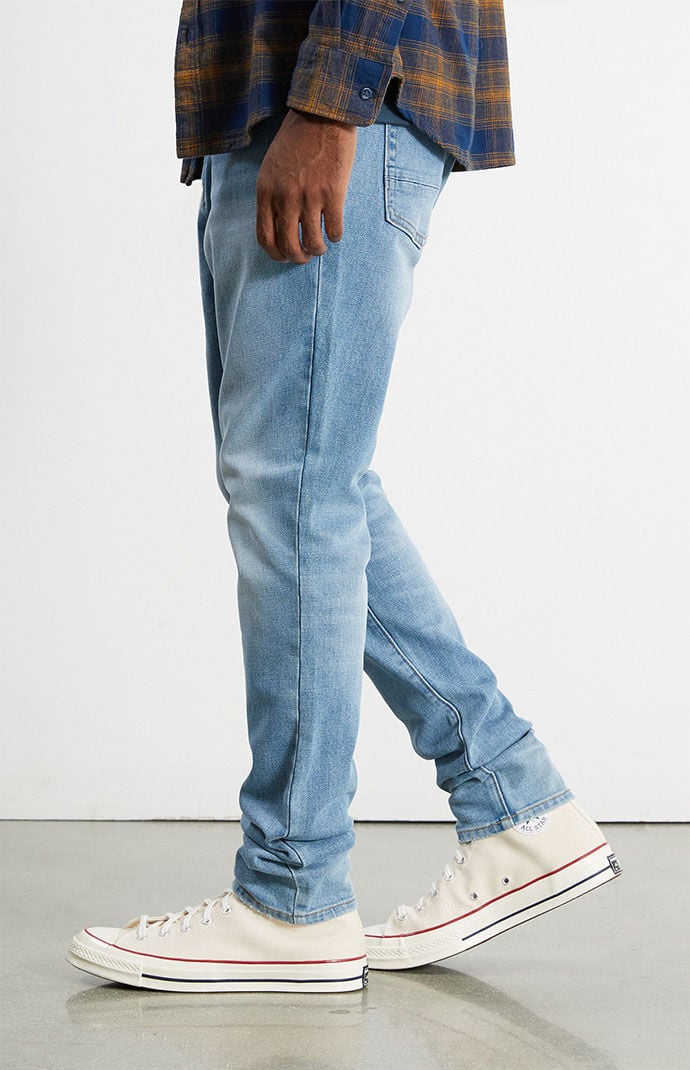 PacSun Eco Medium Wash Stacked Skinny Jeans PacSun